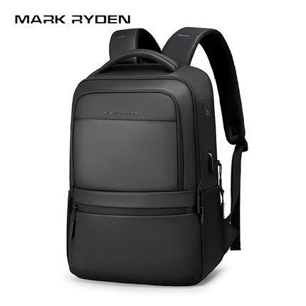马可·莱登双肩背包男大容量15.6英寸笔记本电脑学生书包出差旅行