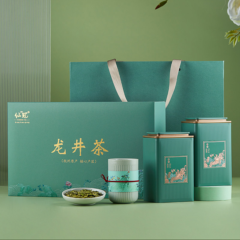 钱塘龙井绿茶250g雨前一级炒青 归来系列春茶送礼礼盒图片