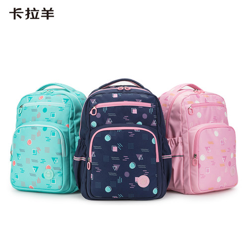 卡拉羊书包小学生轻量双肩背包