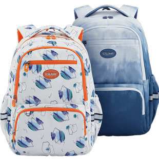 卡拉羊中学生书包高中生减负大容量书包初中生高中轻便防水泼5485