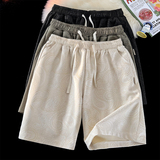 2023复古高街麂皮绒刺绣港风短裤五分裤抽绳大码DK9928-P48-控78，男装牛仔裤，电商A021