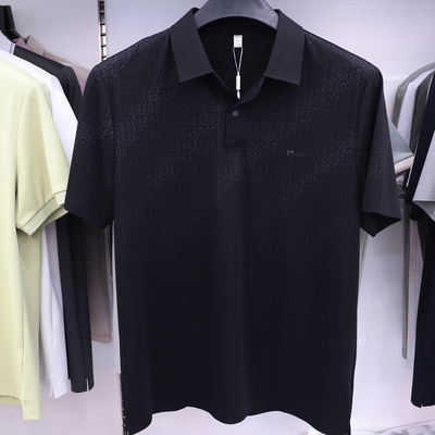 2025夏季新款毗努伊勒男装男士简约百搭翻领短袖T恤舒适透气X311