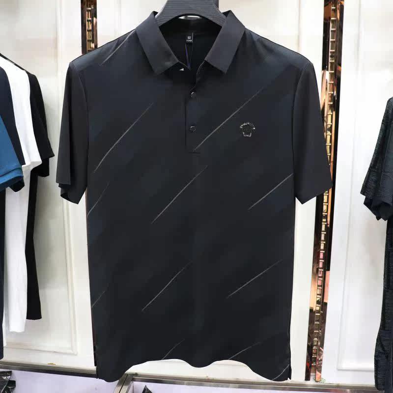 2022夏季新款希治鲨鱼男装男士时尚休闲短袖圆领t恤简约上衣857