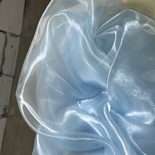 欧根纱面料透明薄软服装连衣裙纱裙纱幔婚礼背景布布料仙女纱手工