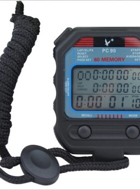 天福PC90秒表3排60道运动跑步计时器裁判田径专业跑表记时器