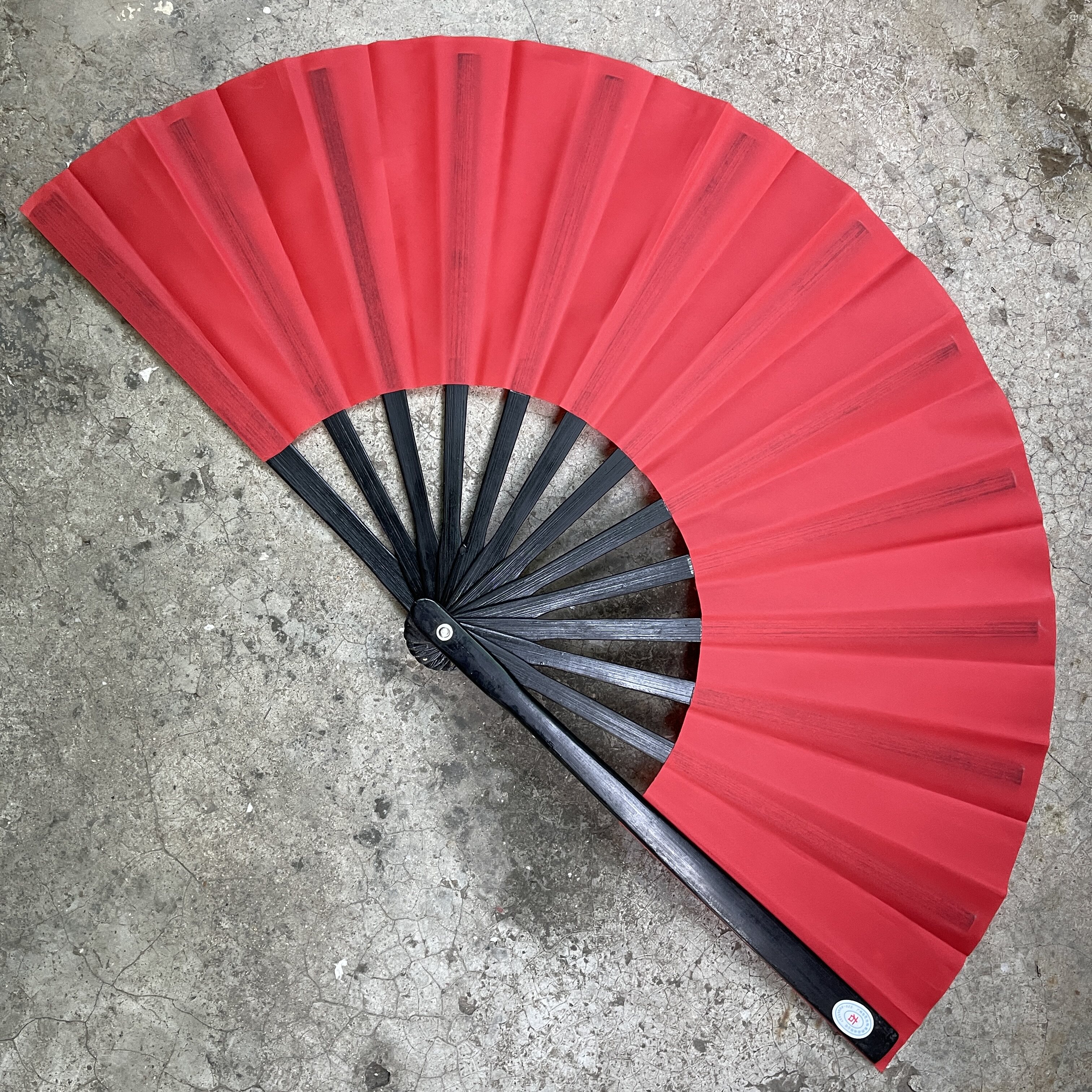 艺光武术扇太极扇竹骨10寸黑骨单面武术儿童成人舞蹈扇功夫扇包邮