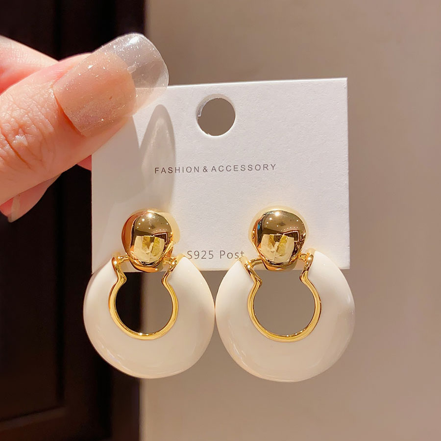 夸张苏苏万茜同款滴釉耳钉高级感