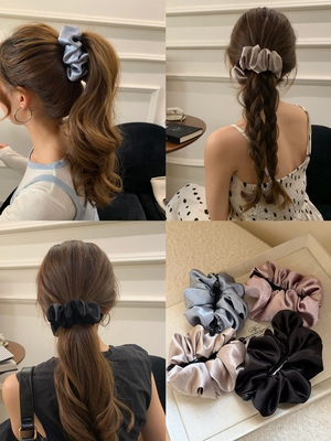 韩国缎面新款百搭香蕉夹