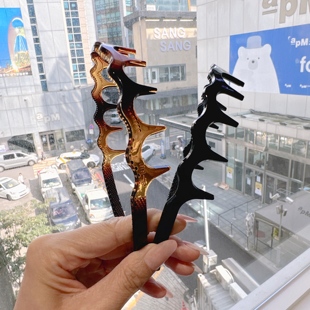 韩国钢标带齿碎发波浪发箍女2025新款高颅顶百搭洗脸压发发卡头箍