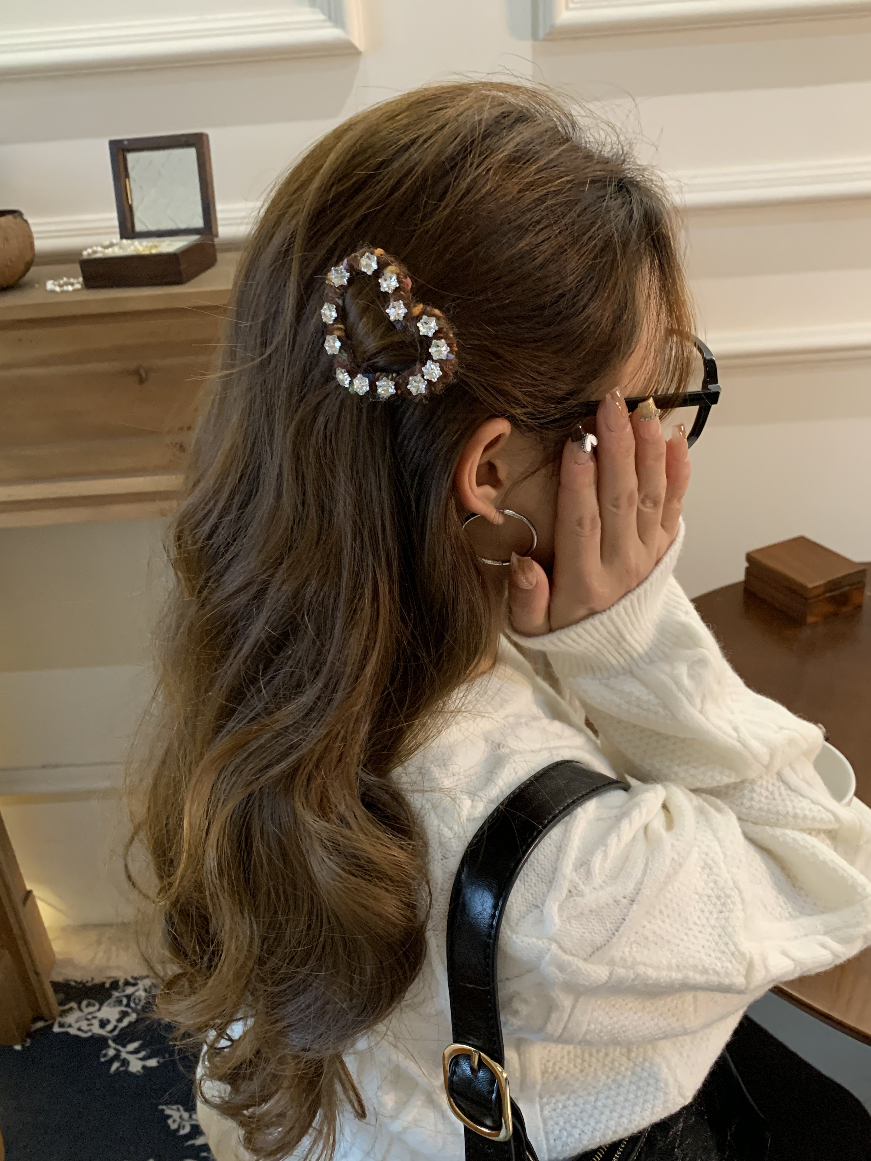 法式复古爱心高级水钻刘海夹女2025新款秋冬侧边迷你碎发夹发饰,饰品/流行首饰/时尚饰品新,发饰,淘宝优惠券,粉丝福利购,淘宝优惠卷