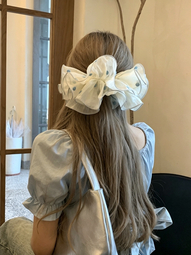 小L同学蓬松感显发量波点大肠发圈女气质小裙摆四层发绳发饰头绳