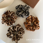 韩国进口高级感高定面料豹纹超舒服发圈网红小众设计气质大肠发绳