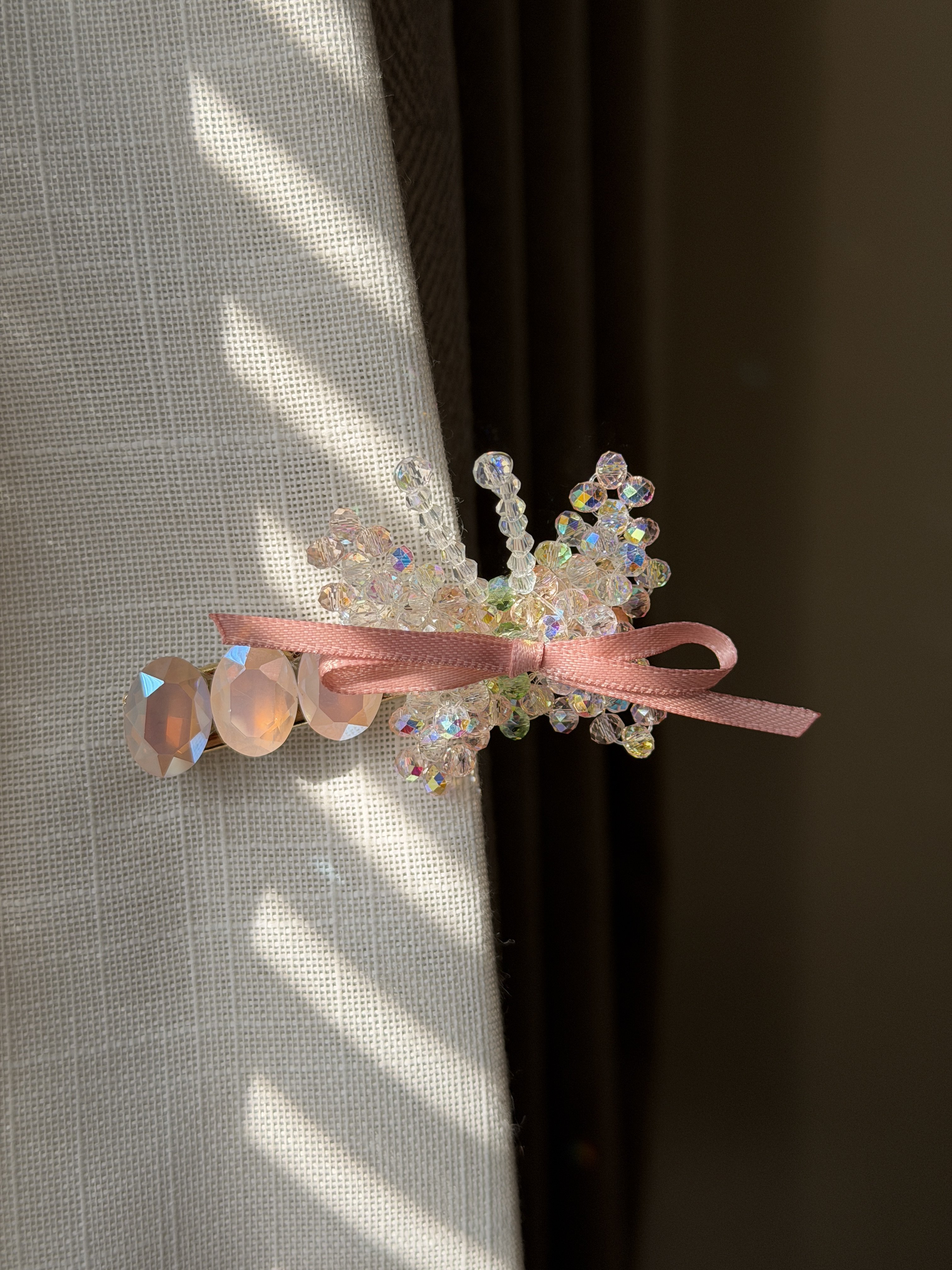 韩国手工原创新款蝴蝶结发夹女2026新款高级感气质发饰边夹刘海夹