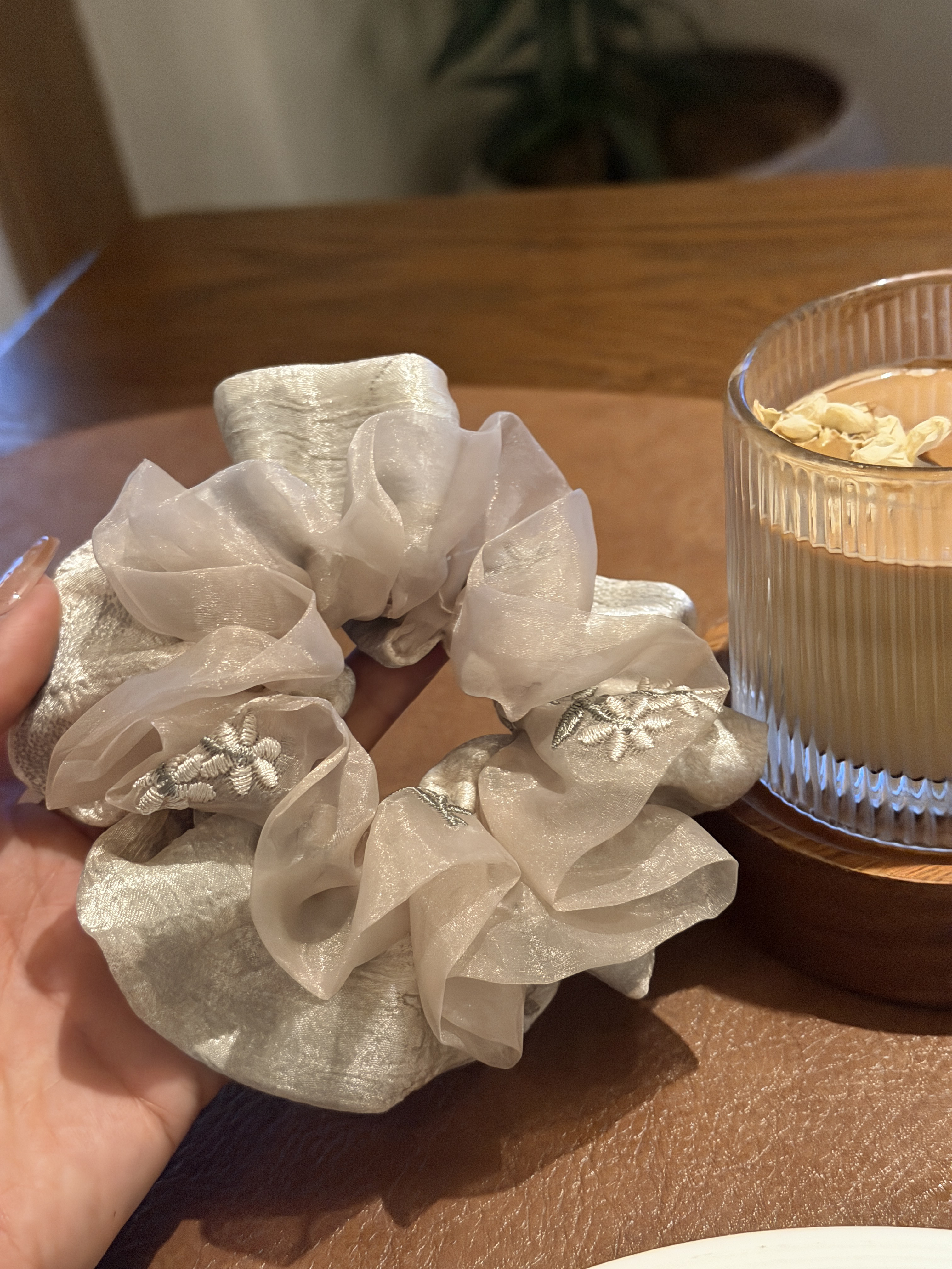 韩国发饰女高级感发圈头饰发卡发饰发圈头绳绑发头饰双层日本面料