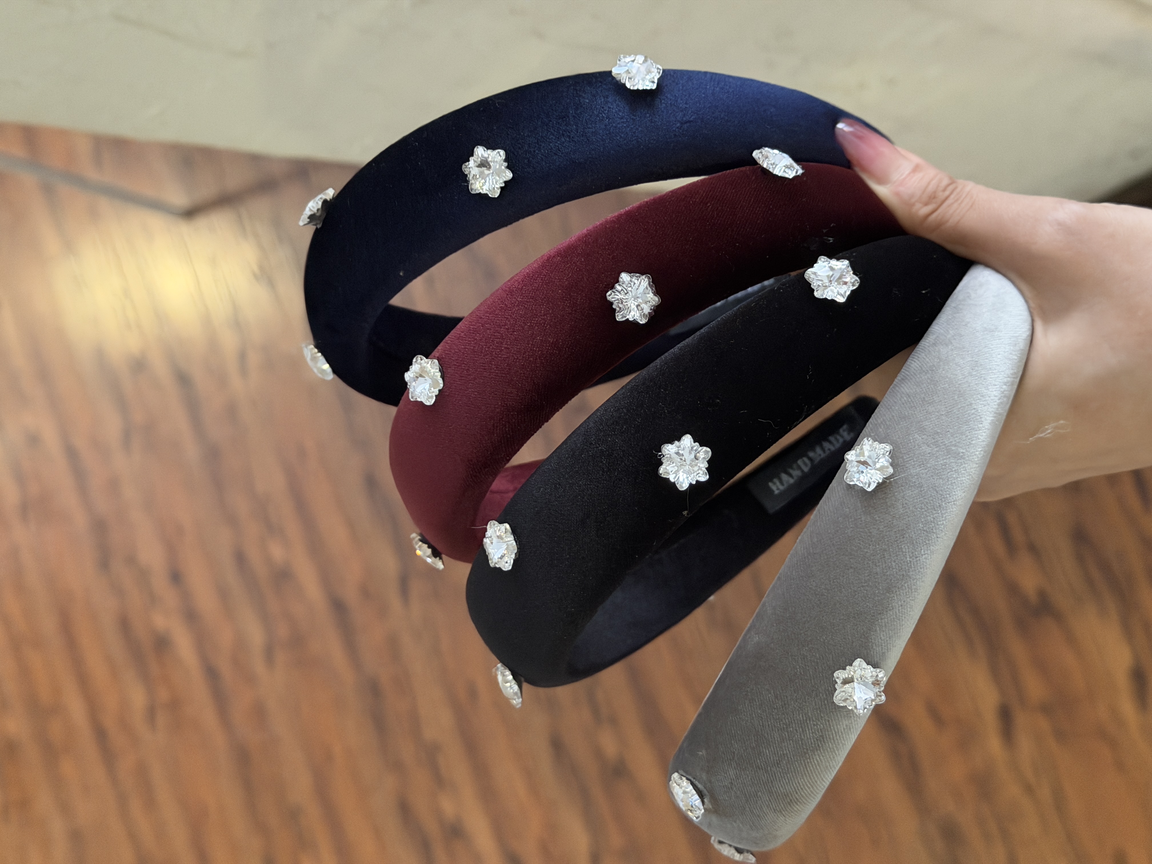 韩国秋冬雪花钻2025新款高级感气质发箍发饰发箍发卡头箍发饰