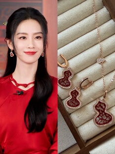 上新-5韩国东大门葫芦耳钉女2026新款设计感气质高级感项链耳环