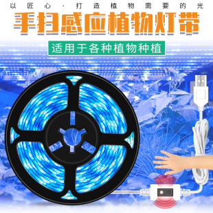 USB植物生长灯带LED全光谱植物补光灯手扫调光防水育苗花卉种植灯
