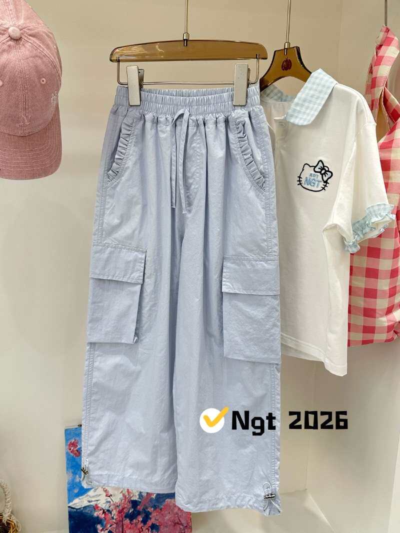 南瓜田女童工装裤2026新款春装儿童裤子中大童宽松休闲长裤春夏款