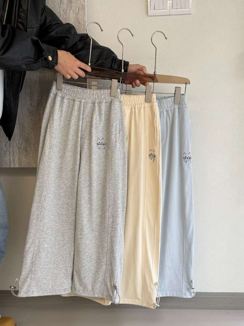可慢女童夏季薄款女童中童休闲裤裤口两穿裤子特价清仓