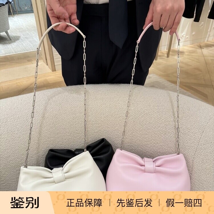 奢店代购 2026新款正品 DIOR/迪奥 Bow 羊皮革蝴蝶结链条单肩包