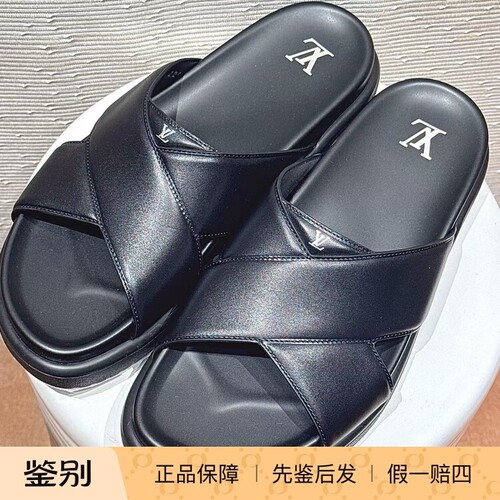 奢店代购 2026新款 LV/路易威登 ATLAS 牛皮凉拖鞋 1AK8VP 1AK8W4