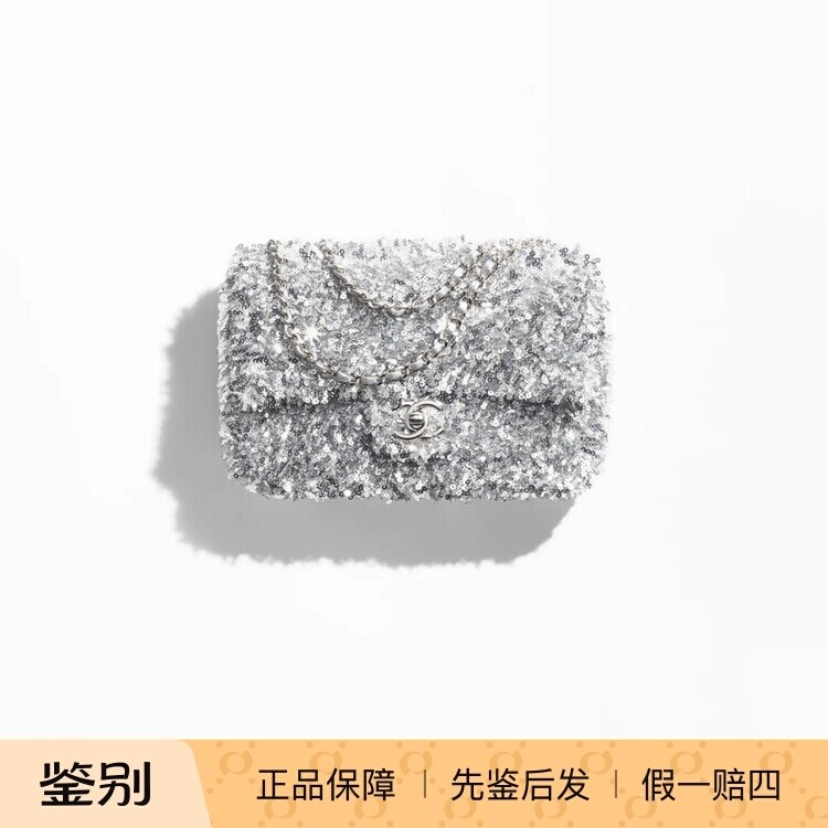 奢店代购 2025s 新款Chanel/香奈儿 限量走秀流苏亮片金属单肩包