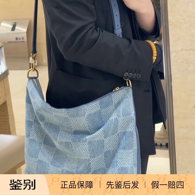 奢店正品 2025新款 LV/路易威登 VAGABOND HOBO牛仔购物袋 N00202