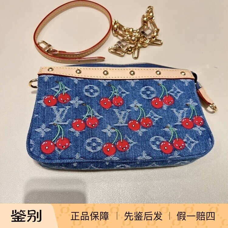 奢店 2025新款 LV/路易威登 村上隆樱桃 POCHETTE 麻将包 M13994