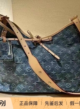 新款奢店代购 2024 LV/路易威登 CARRYALL 牛仔中号购物袋 M46855