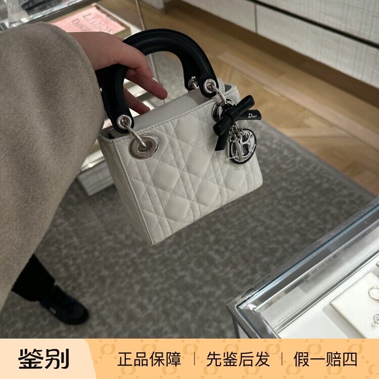 奢店代购 2026新款正品 DIOR/迪奥 迷你Lady Dior 蝴蝶结戴妃手袋