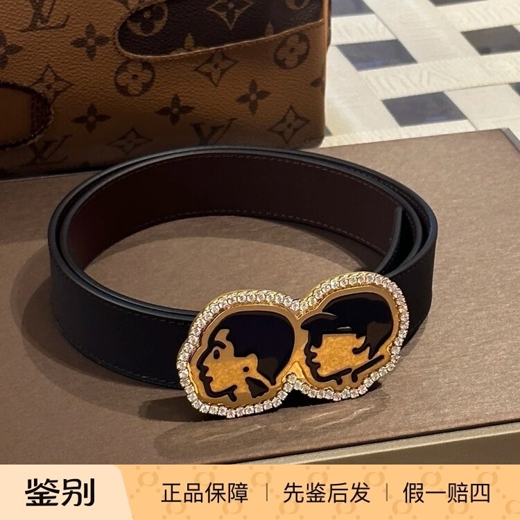 奢店 2025新款 LV/路易威登 x NIGO菲董 PHRIENDSHIP 32 双面腰带