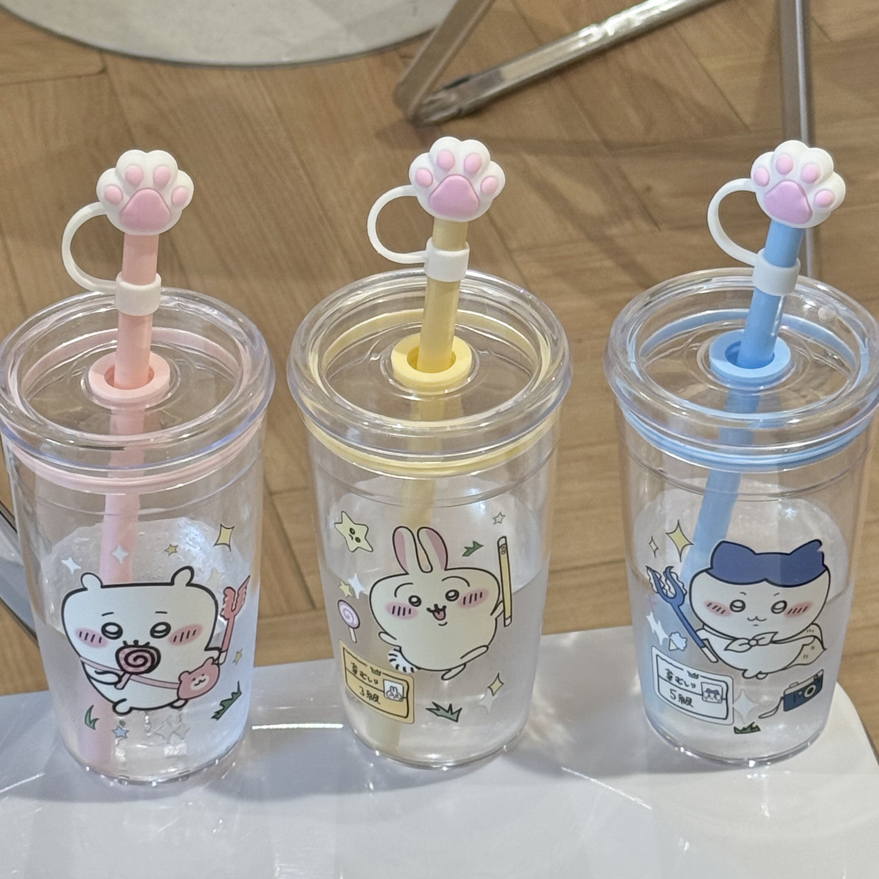 可爱卡通吸管杯塑料水杯少女心生吸管杯