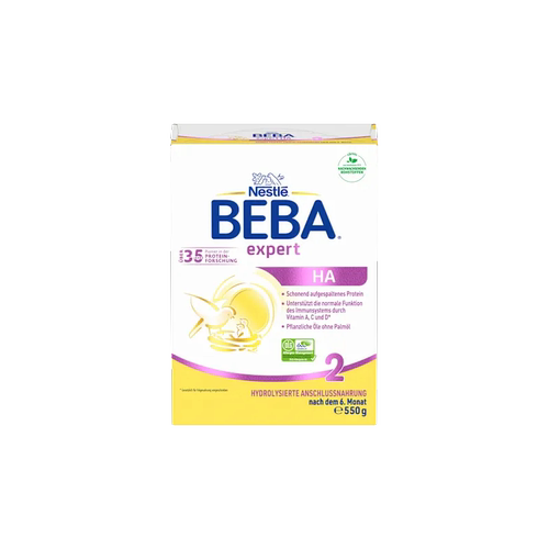 德国雀巢贝巴部分适度水解二段BEBA HA2段半水解蛋白低敏进口奶粉