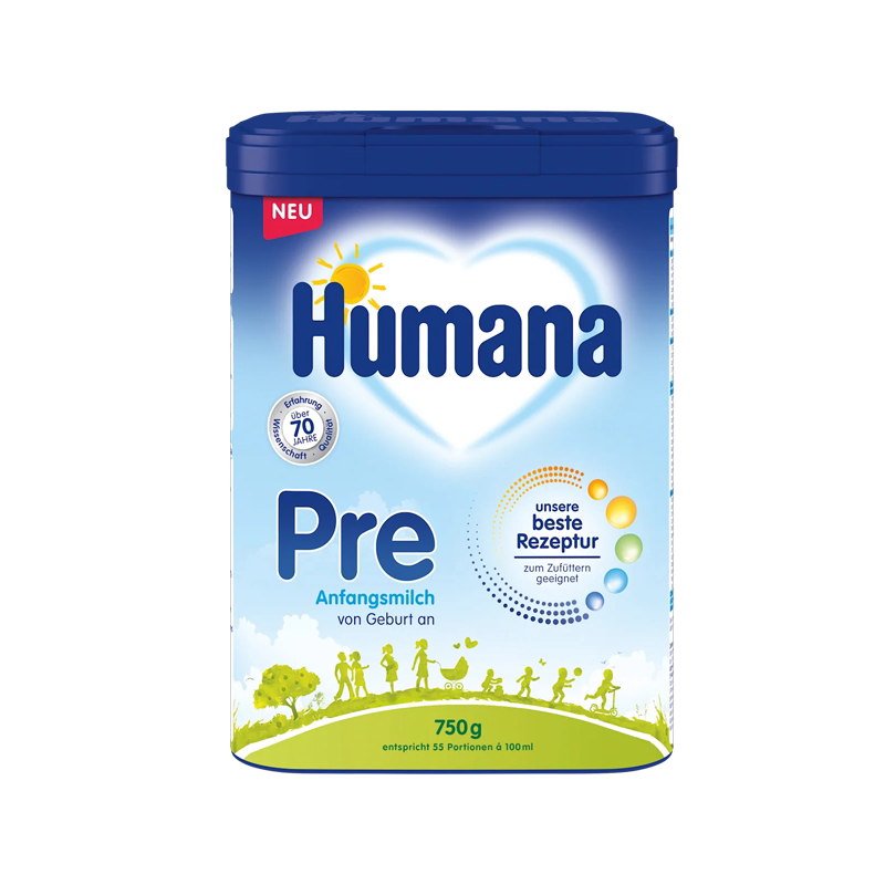 28.5德国瑚玛娜 Humana Pre段5HMO婴幼儿配方奶粉1段原装进口750g