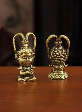 纯黄铜禅意孙悟空小摆件