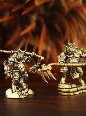 新款猪刚鬣黄铜猪八戒摆件