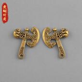 黄铜做旧招财斧头钥匙扣挂件复古金钱斧创意小铜器饰品包包吊坠链