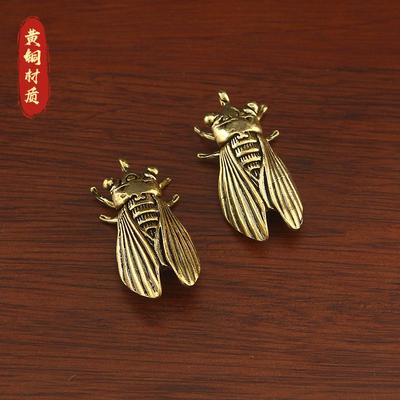 黄铜一鸣惊人知了钥匙挂件