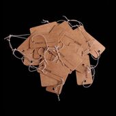 包邮 牛皮纸标签吊牌价签带绳手写空白标签牌挂加厚包装 卡牌 100只