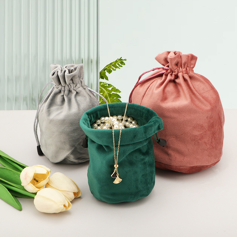 绒布袋文玩收纳袋抽绳束口锦囊
