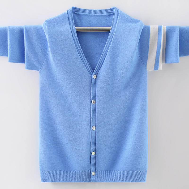男童春夏纯棉薄款针织开衫空调衫