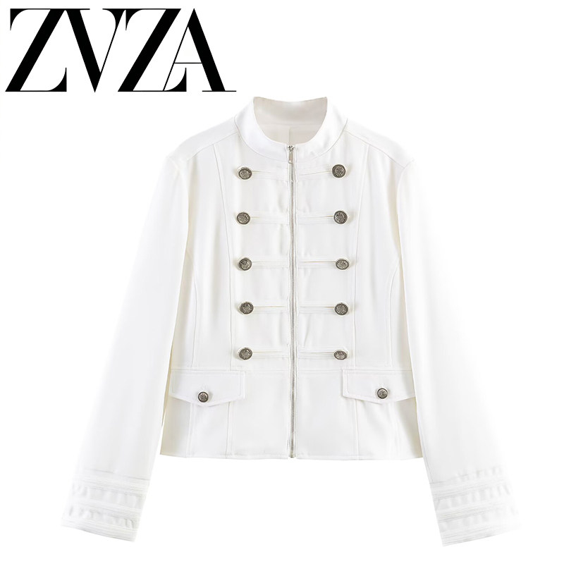 ZA 夏季新款 ZV女装 欧美风 时尚百搭立领排扣西装外套 2790498