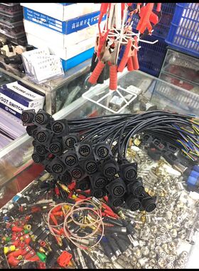 SMEMA史密码4针单母头带线半米长/代替安普/适用于SMT设备/可订做