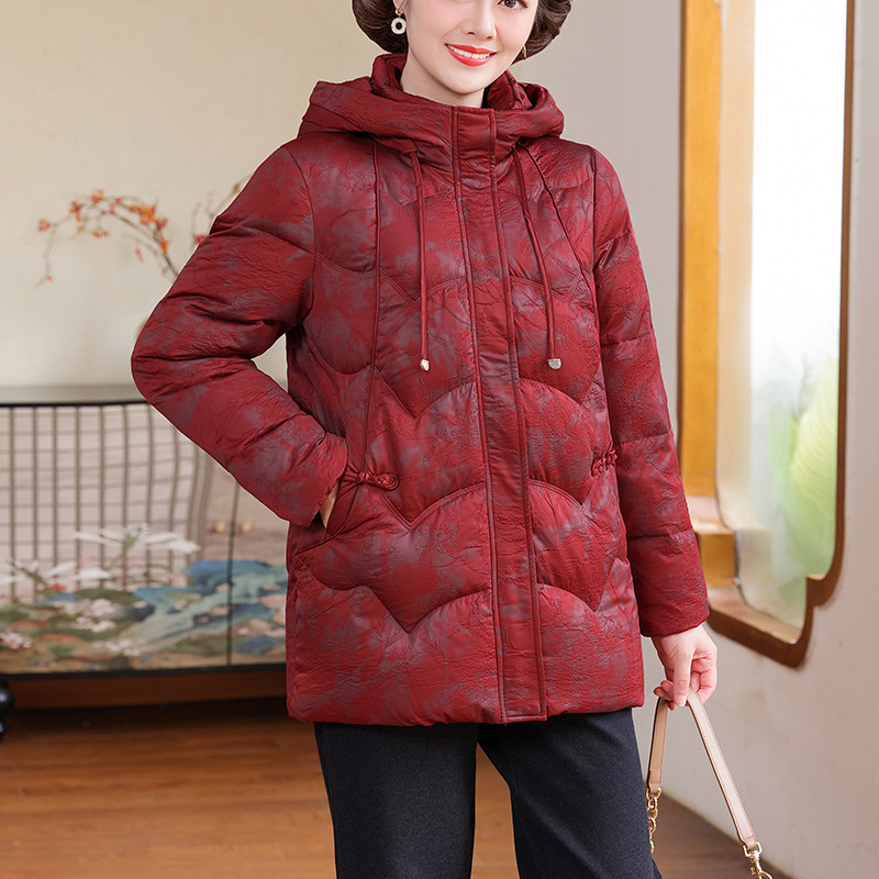 妈妈装羽绒服女中长款冬2025中老年女装