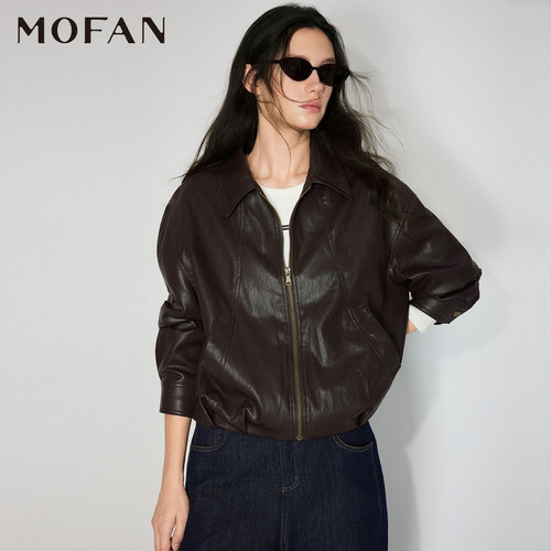 MOFAN摩凡秋新款可可咖短外套