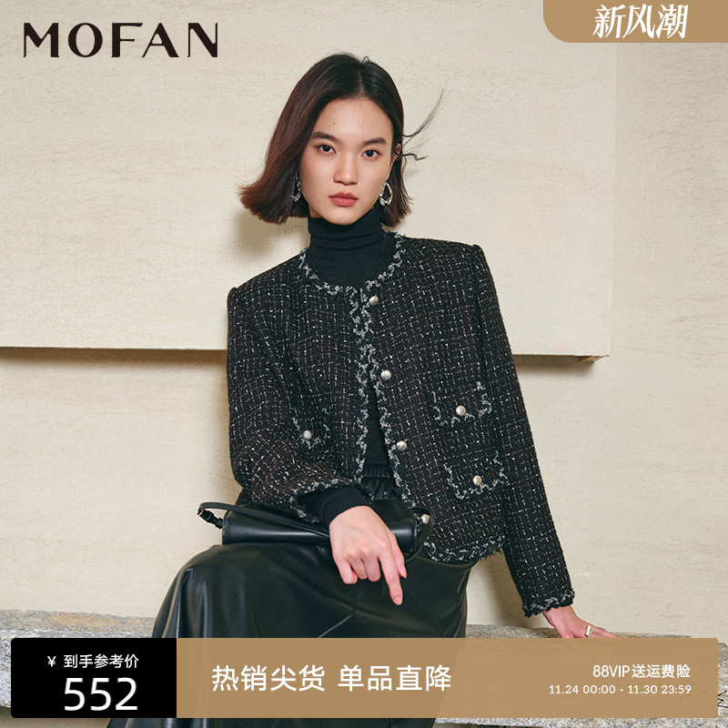 MOFAN摩凡冬新款黑色短外套