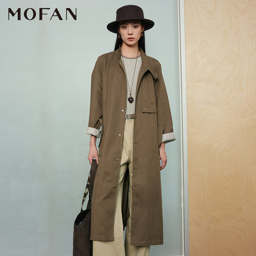 MOFAN摩凡秋新款慕斯风衣