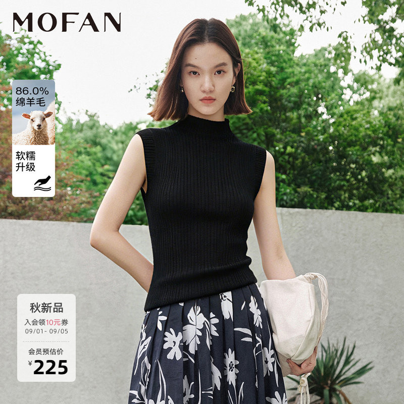 MOFAN摩凡秋新款黑毛针织衫图片