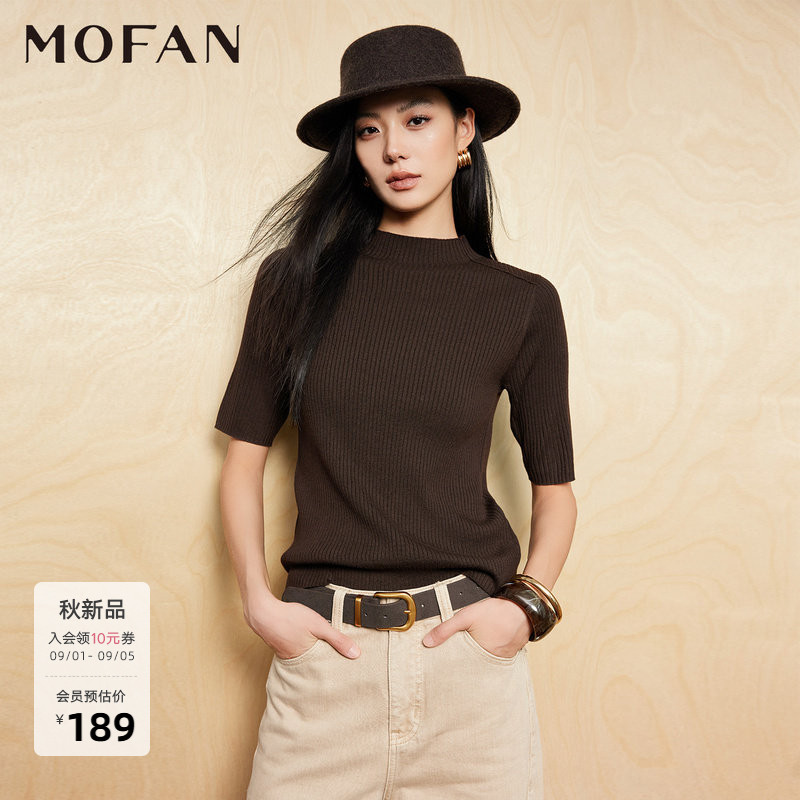 MOFAN摩凡秋新款可可咖毛针织衫图片