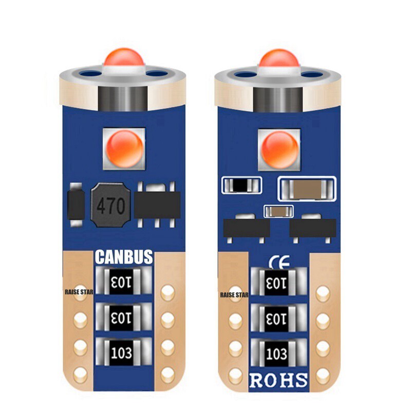 示宽灯超亮led透镜汽车车外灯日行灯改装通用行车灯t10冰蓝小灯泡